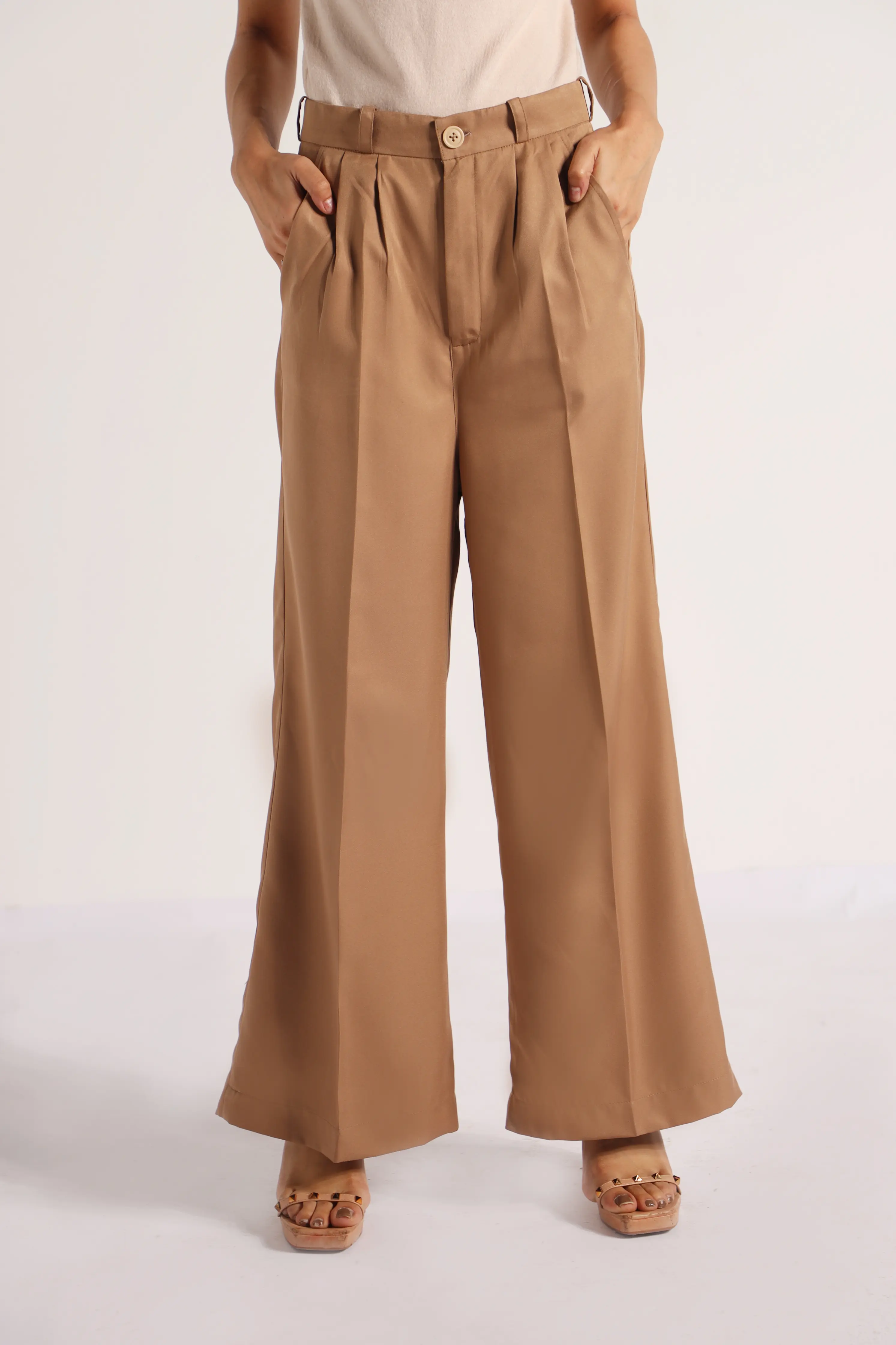 Belbes Flared Pants Biscuit - Image 3