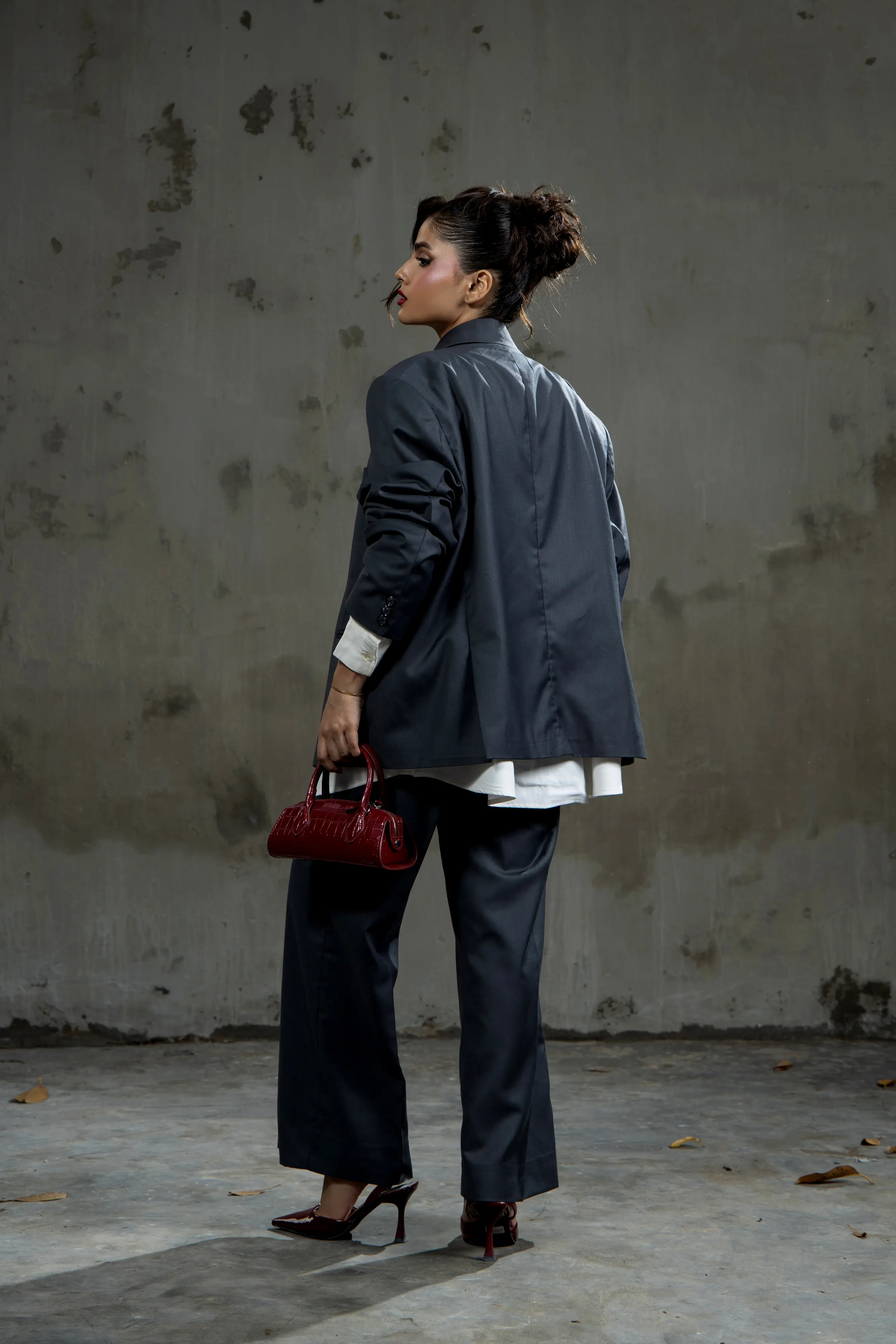 Boss Babe Tailored Trouser  Grey - Image 3