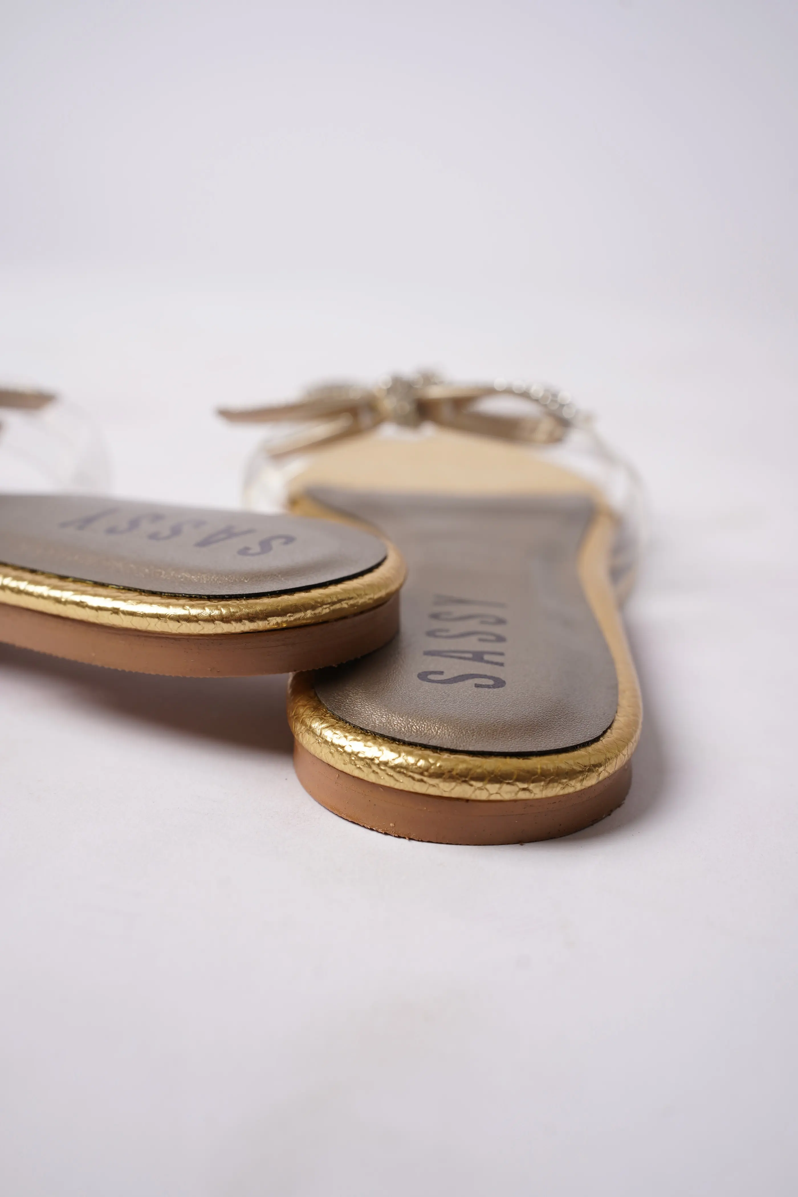 Milano Glass Slipper Gold - Image 3