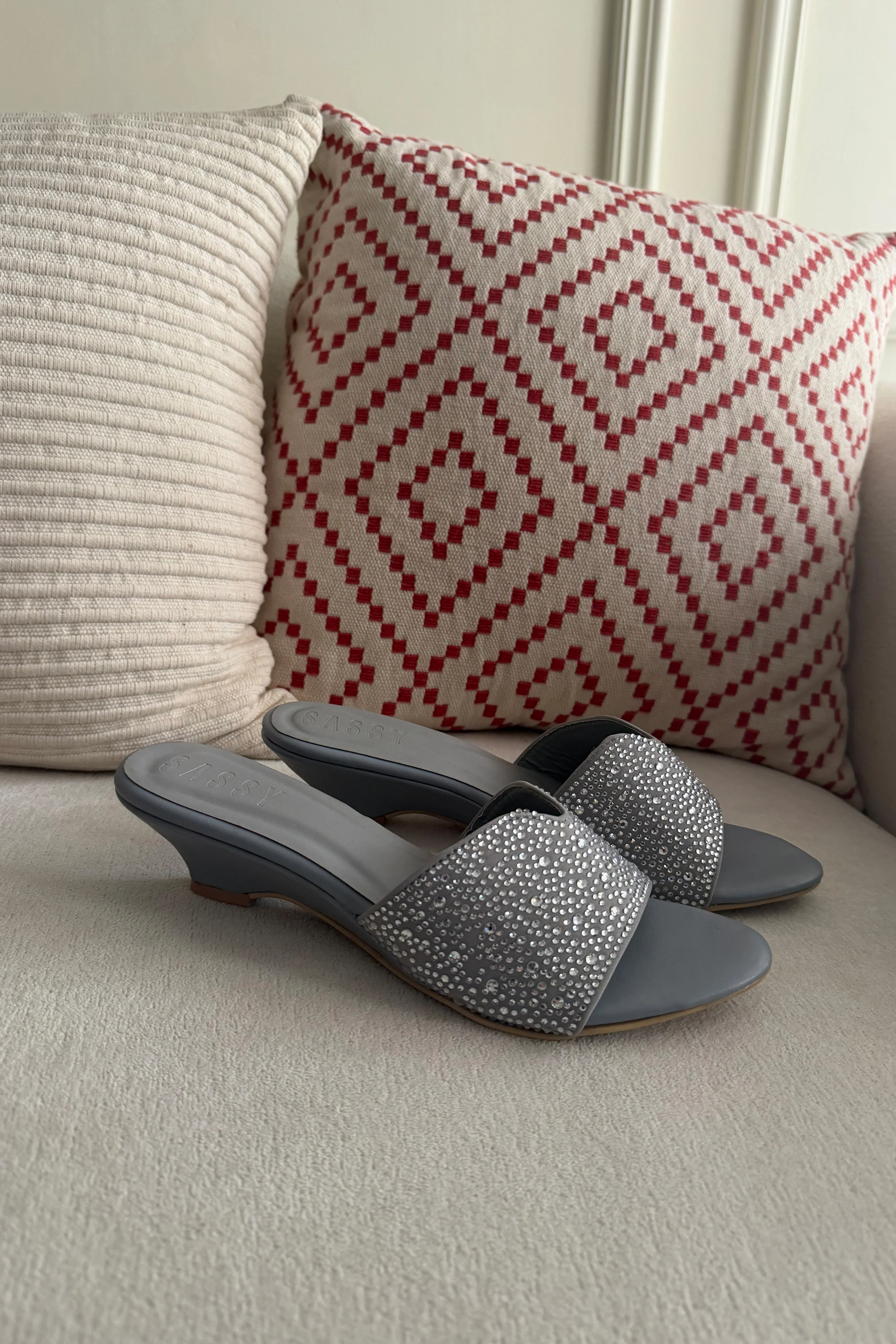 Eden low Wedge Heel Silver - Image 3