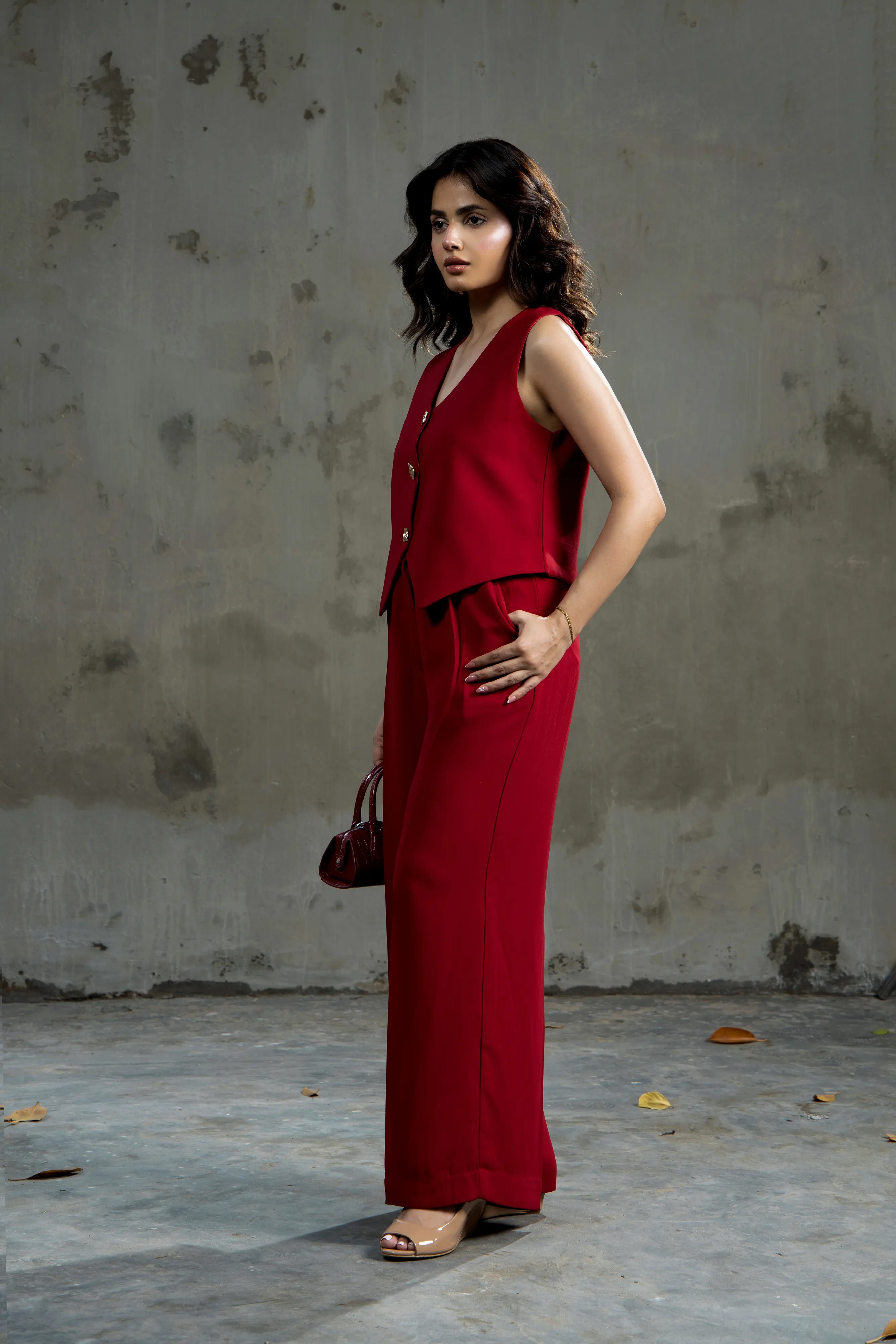 Lady Loud Tailored Trouser Red - Image 2