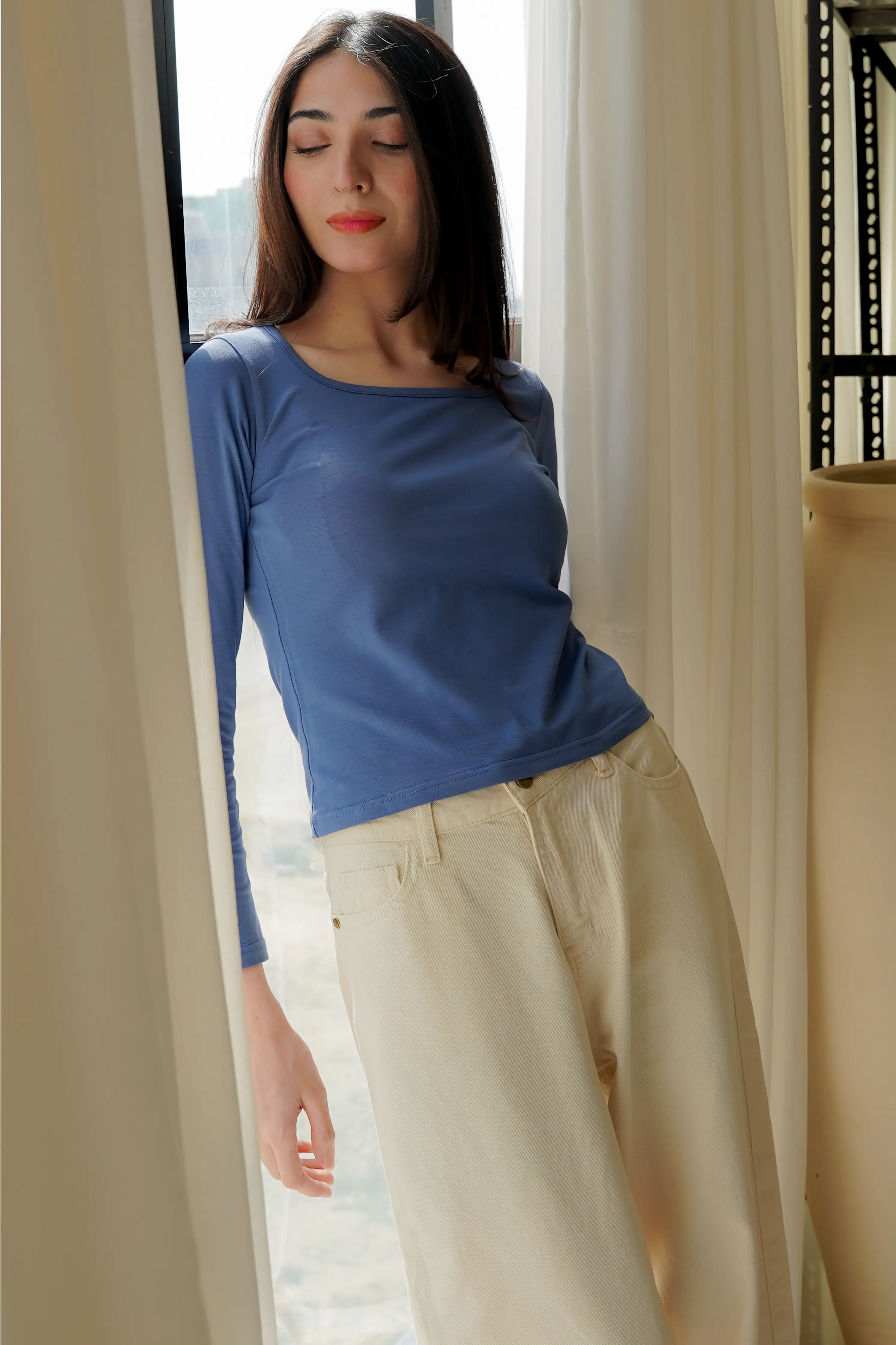 Parisian Square Shirt Blue - Image 3