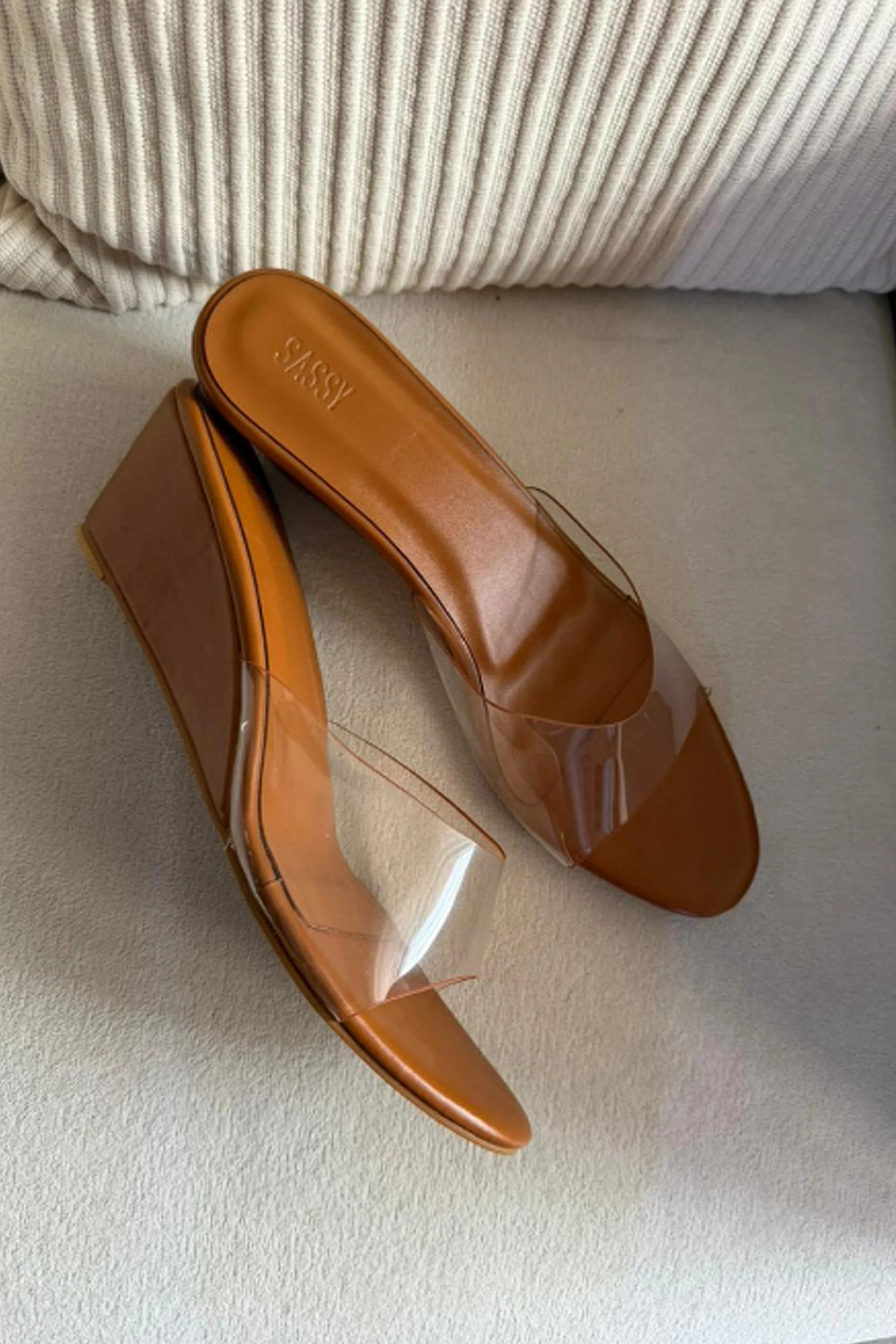 Saint Tropez wedge heel coffee (Ship 7 Days) - Image 7