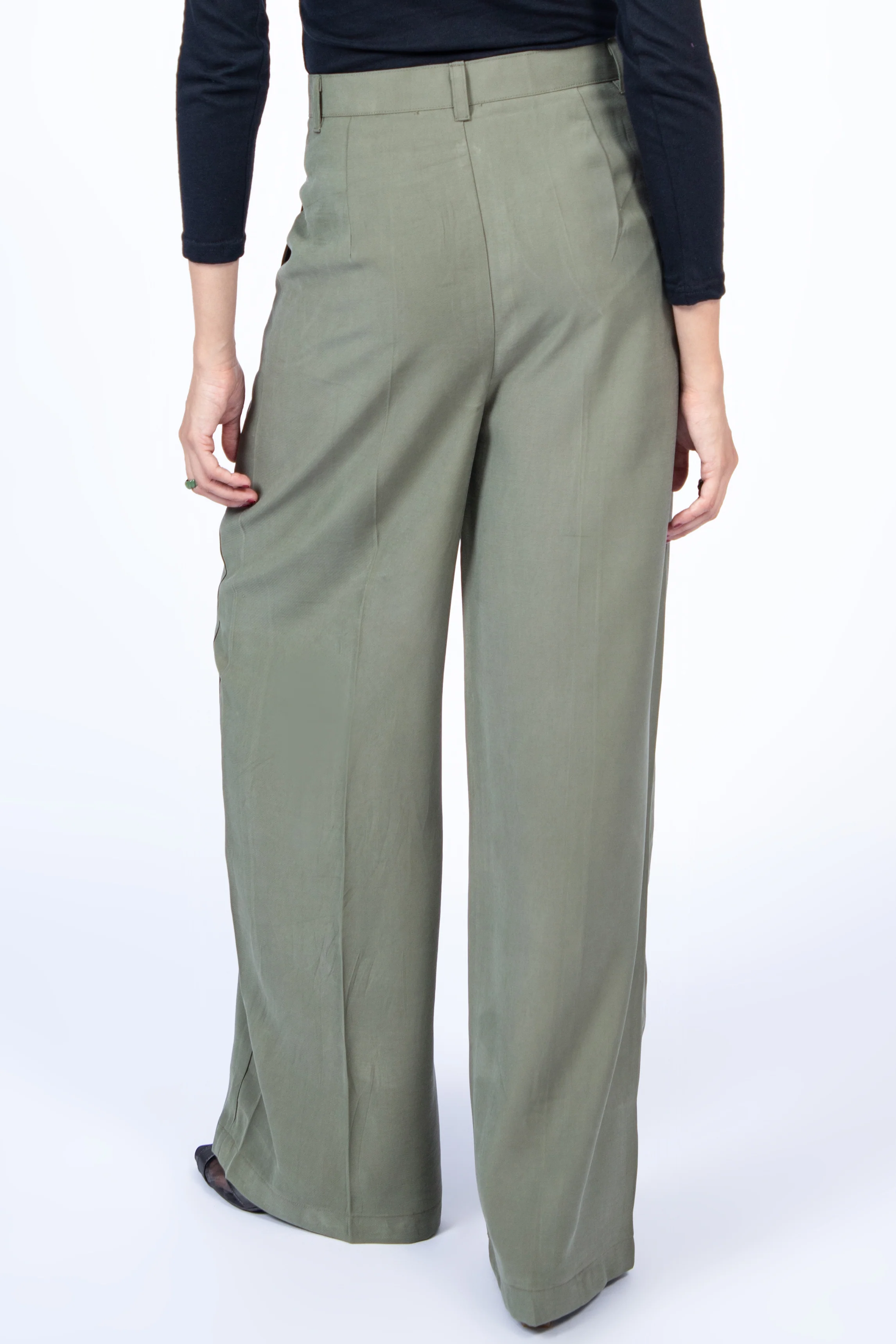 Seoul wide leg Pants Green - Image 3