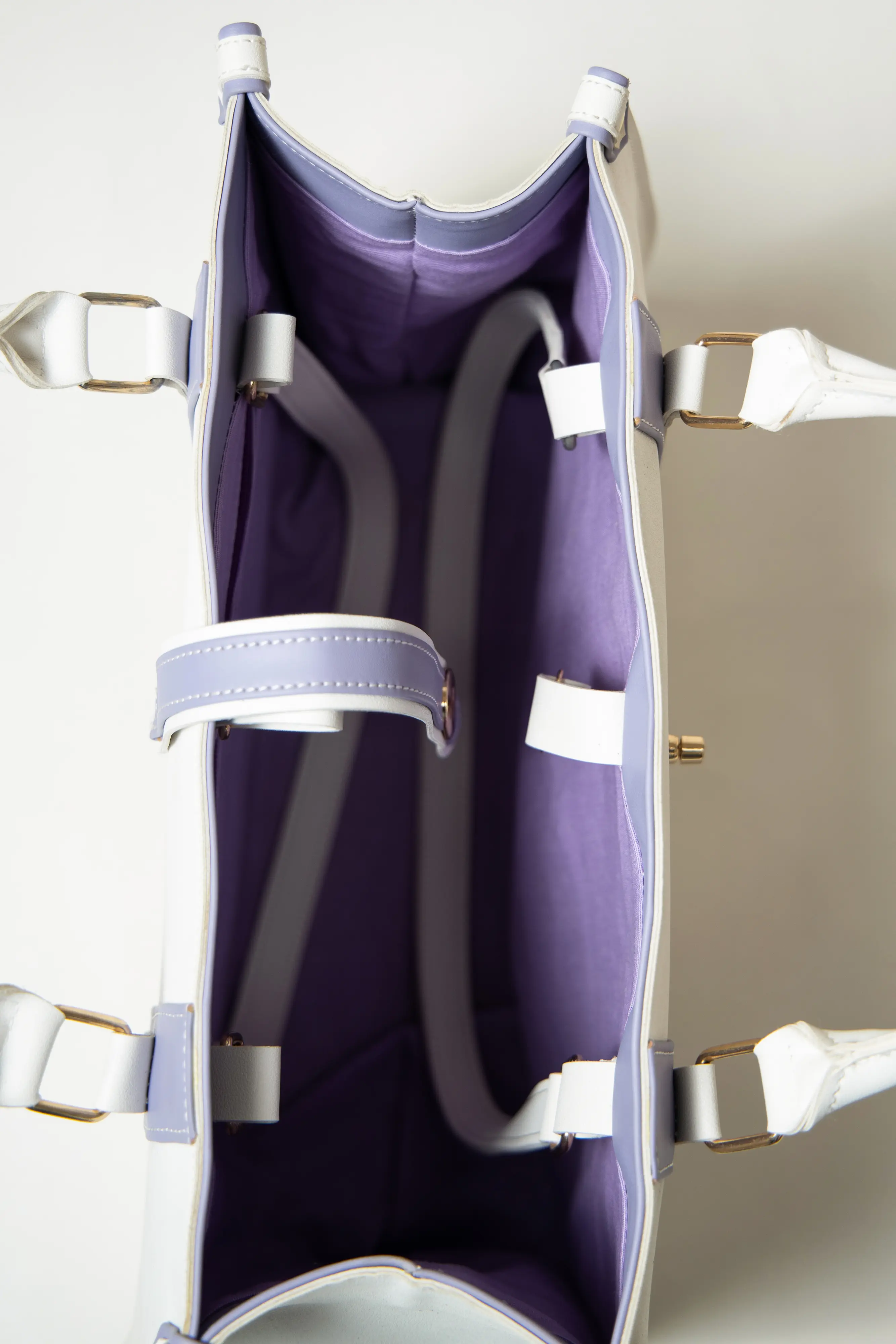 Tokyo Tote Bag White n Lilac - Image 4